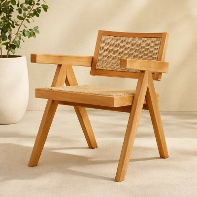 Eichholtz Kristo Natural, teaková židle na terasu, šířka 56 cm – Hledejceny.cz
