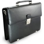 kožená aktovka se dvěma vnitřními přihrádkami 112-2036-60 Černá – Zboží Mobilmania