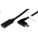 Roline 11.04.5496 SuperSpeed 5Gbps (USB 3.0) prodlužovací USB C(M) lomený - USB C(F), 2m, černý – Sleviste.cz