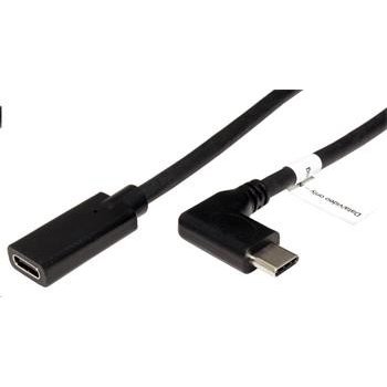 Roline 11.04.5496 SuperSpeed 5Gbps (USB 3.0) prodlužovací USB C(M) lomený - USB C(F), 2m, černý