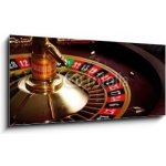 Obraz s hodinami 1D panorama - 120 x 50 cm - Ruletka - Kasyno - Hazard roulette casino častovat – Hledejceny.cz