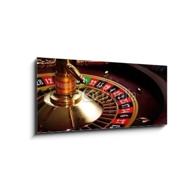 Obraz s hodinami 1D panorama - 120 x 50 cm - Ruletka - Kasyno - Hazard roulette casino častovat – Hledejceny.cz