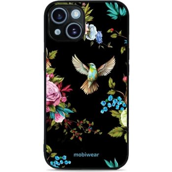 Pouzdro Mobiwear Glossy Apple iPhone 14 - G041G - Ptáček a květy
