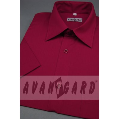 Avantgard košile Klasik s krátký rukáv bordó 35113