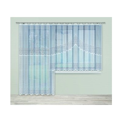 Dekorační žakárová záclona s řasící páskou AMON 250 bílá 200x250 cm MyBestHome – Hledejceny.cz