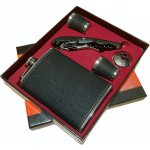 Placatka s v černé kožence s 3D vzorem dárkový set – Zboží Dáma