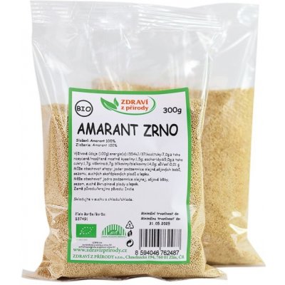 Zdraví z přírody Amarant zrno 300 g – Zboží Dáma