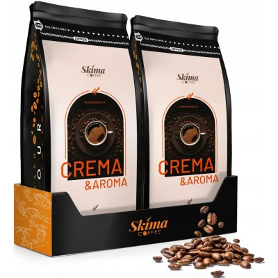 Skimacoffee 80% arabica silná ekologická zrnková 2 x 1 kg – Hledejceny.cz