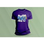 Sandratex dětské bavlněné tričko Šmoulové 2 purpurová – Sleviste.cz