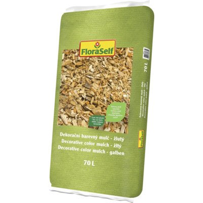 FloraSelf Mulč dekorační barevný žlutý 70 l – Sleviste.cz