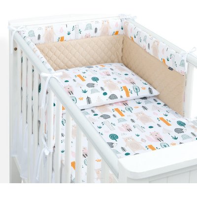 Mamo-Tato Mantinel s povlečením 3D sada Animal béžový velvet 135 x 100 cm – Zboží Dáma