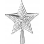 SPRINGOS Hvězda na vánoční stromeček 18 cm stříbrná – Zboží Dáma