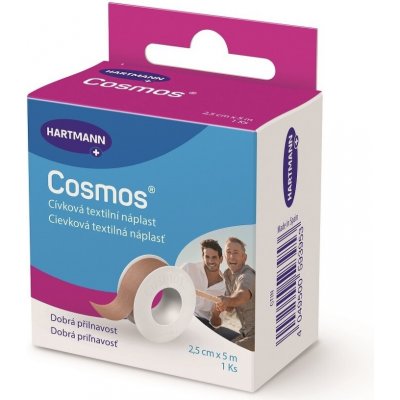 Cosmos textilní náplast cívka 2,5 cm x 5 m 1 ks – Zboží Mobilmania