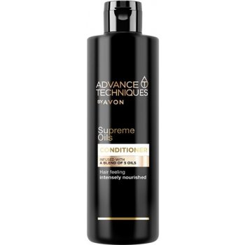 Avon Advance Techniques Supreme Oils intenzivní vyživující kondicionér s luxusními oleji pro všechny typy vlasů Conditioner Luxuriously Nourished with Nutri 5 Complex 250 ml