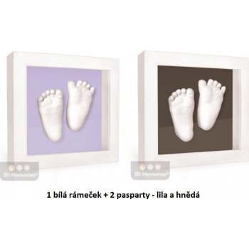 3D Memories odlévací sada baby pro 3D odlitek otisk ručiček a nožiček s  hlubokým bílým rámečkem lila tmavě hnědá pasparta od 719 Kč - Heureka.cz