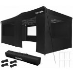 tectake 406773 skládací pavilon viola 3x6 m, hliník, 6 bočních dílů černá – Sleviste.cz