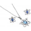Impress Jewelry sada šperků z oceli sluníčko s krystalem stříbrný 190912102155S