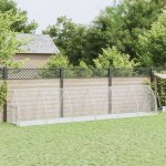 vidaXL Klec pro králíky stříbrná pozinkovaná ocel 600 x 105 x 120 cm – Hledejceny.cz