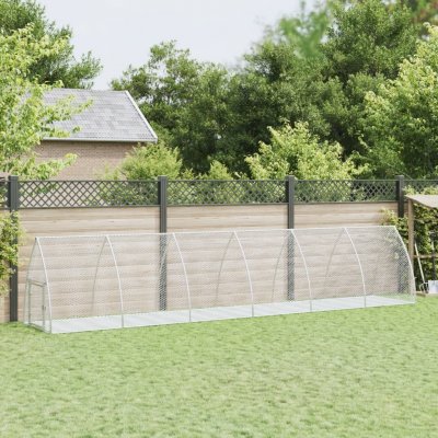 vidaXL Klec pro králíky stříbrná pozinkovaná ocel 600 x 105 x 120 cm – Hledejceny.cz