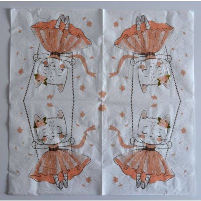 Ubrousek na decoupage Zvířata Kočička – Zboží Dáma
