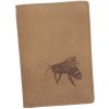 Pouzdro na doklady a karty TETRAO Kožený včela