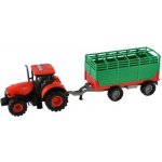 Teddies Traktor Zetor s vlekem plast 36cm na setrvačník na bat. se světlem se zvukem v krabici 39x13x13cm – Hledejceny.cz