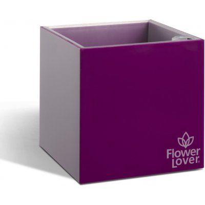 Plastkon Samozavlažovací květináč Cubico 9x9x9 cm fialový