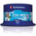 Verbatim CD-R 700MB 52x, AZO, printable, spindle, 50ks (43309) – Hledejceny.cz