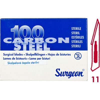 Čepelky skalpelové SURGEON č. 11 sterilní 100 ks