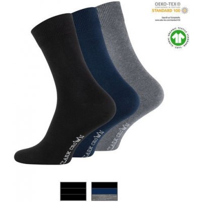 Clark Crown ponožky pánské BIO bavlna 3 páry mix barev – Zboží Mobilmania