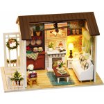 FunPlay 6995 DIY Dřevěný domeček pro panenky s příslušenstvím obývací pokoj 15x20,6x11,8cm – Zbozi.Blesk.cz