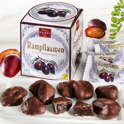 Heindl švestky v rumu v hořké čokoládě 150 g – Sleviste.cz