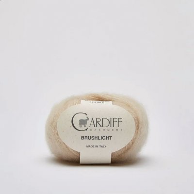 Cardiff Cashmere Příze Cardiff Brushlight kašmír a hedvábí 25 g 138 m odstín: 102 SILVER – Zboží Dáma