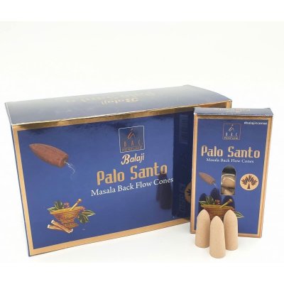 Balaji Vonné kužely Tekoucí dým Masala Palo Santo Svaté dřevo Jumbo 10 ks – Hledejceny.cz