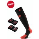 Lenz ponožky set of heat sock 50 lithium pack Černá