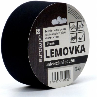 Eurotape Lemovka textilní lepicí páska 48 mm x 10 m černá T1104 – Zbozi.Blesk.cz