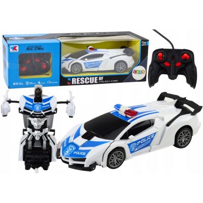 Lean Toys Policejní auto R/C 2v1, robot, zvuky a světla – Zboží Dáma