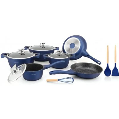 Royalty Line Sada 13 kusů nádobí s keramickým povrchem- Burgundy – Hledejceny.cz