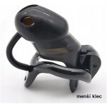 bdsm bondage shop BDSM silikonový pas cudnosti pro muže Barva Černá Škrtící kroužek 40 mm Provedení s ostny klec menší – Zboží Dáma