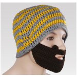 Beardo čepice s vousy šedá-žlutá – Hledejceny.cz