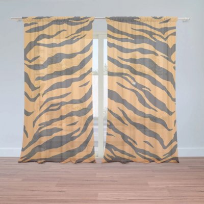 Sablio Záclony Tygří vzor: 2ks 150x250cm – Hledejceny.cz