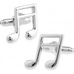 AE Production manžetové knoflíčky Noty stříbrné – Sleviste.cz