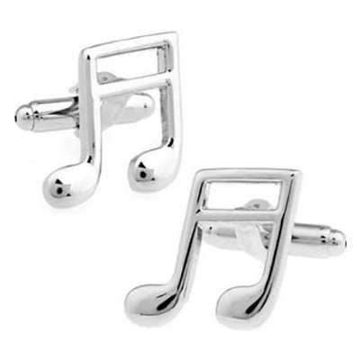 AE Production manžetové knoflíčky Noty stříbrné – Sleviste.cz