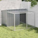 vidaXL Psí bouda s výběhem antracitová 153x194x110 cm pozinkovaná ocel – Hledejceny.cz
