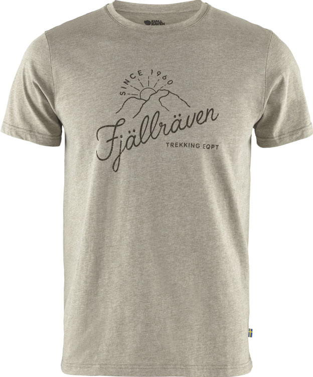 Fjällräven tričko Sunrise T-Shirt light olive melange