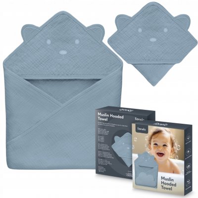 Lionelo Kryt s kapucí 80 x 80 cm modrý – Zboží Dáma