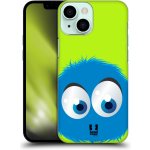 Pouzdro HEAD CASE Apple Iphone 13 MINI Chlupatý smajlík modrý zelené pozadí – Zboží Mobilmania