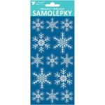 Anděl Přerov Samolepky vločky bílé s hologramovou konturou 20x10 cm – Hledejceny.cz