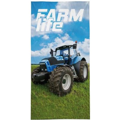 Detexpol osuška Traktor blue farm 70 x 140 cm bavlna froté – Zboží Dáma