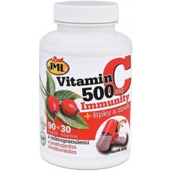 JML Vitamín C-500 mg Immunity + šípky a zinek 120 kapsli